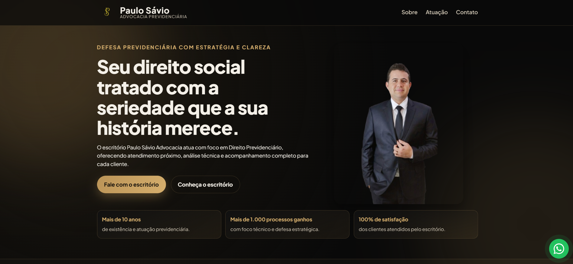 Prévia do projeto Website Advocacia Previdenciária